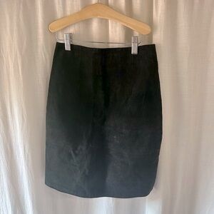 Vintage Suede Pencil Skirt